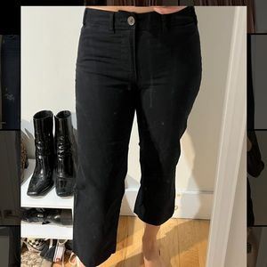 Wide leg cropped pants